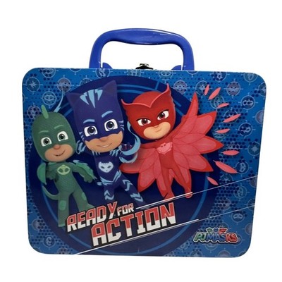 PJ Masks School Lunch Box ''Ready for Action''  7.5'' x 6'' x 3''  Storage Carry Case