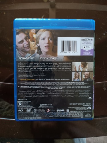 Mother (Blu-ray, 2017) With Slipcover - Jennifer Lawrence *Missing DVD* - Foto 6 di 8