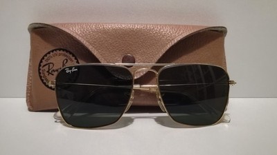 VINTAGE B&L RAY BAN CARAVAN USA GOLD 52[]16 Small Size + Case