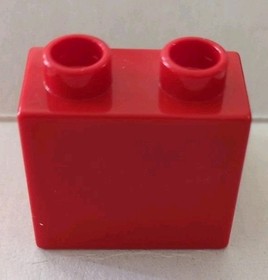 LEGO Duplo Cash Register Red, Brick #6474pb34, 2 x 2 Slope with 123