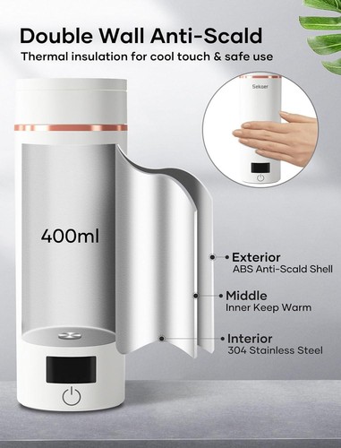 Premium Quality Travel Portable Electric Kettle - Small Tea Coffee Mini Hot 400 - Picture 5 of 6