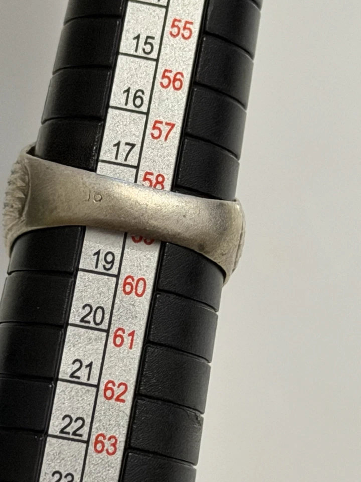 Genuine Yemeni agate ring for men with dark gemstone and 925 Solid Silver - Image 4 of 4