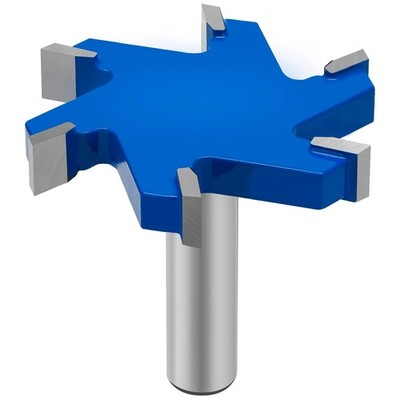 6 Flute CNC Spoilboard Surfacing Router Bit 1/2 Shank 65mm Cutting Diameter