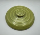 Vintage Bauer Pottery 6-3/4” Lid In Chartreuse, In Ex Shape