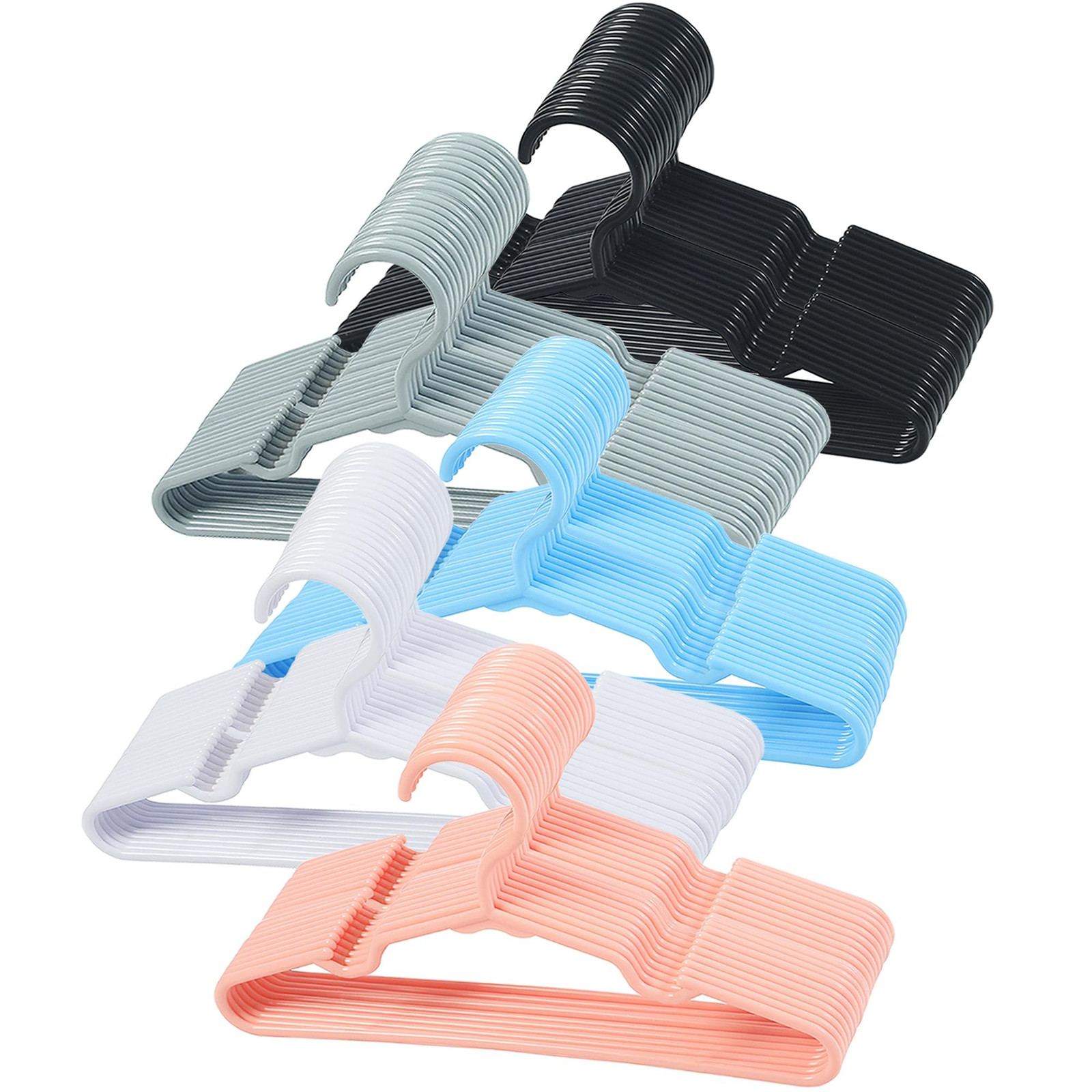 100 Non-Slip Baby Closet Hangers for Newborns & Infant Laundry