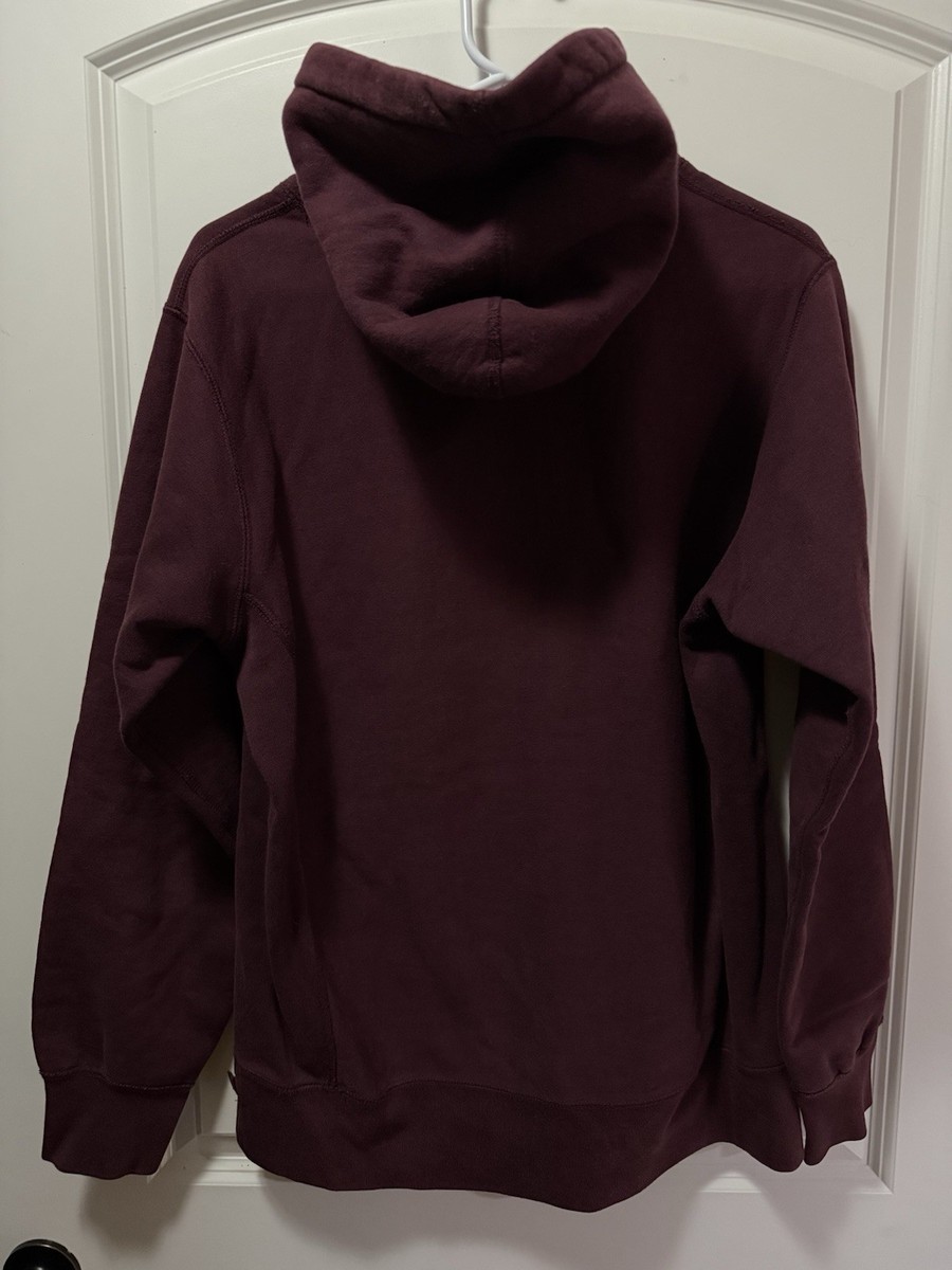 2010 Supreme Box Logo Hooded Sweatshirt Hoodie Maroon Size Medium