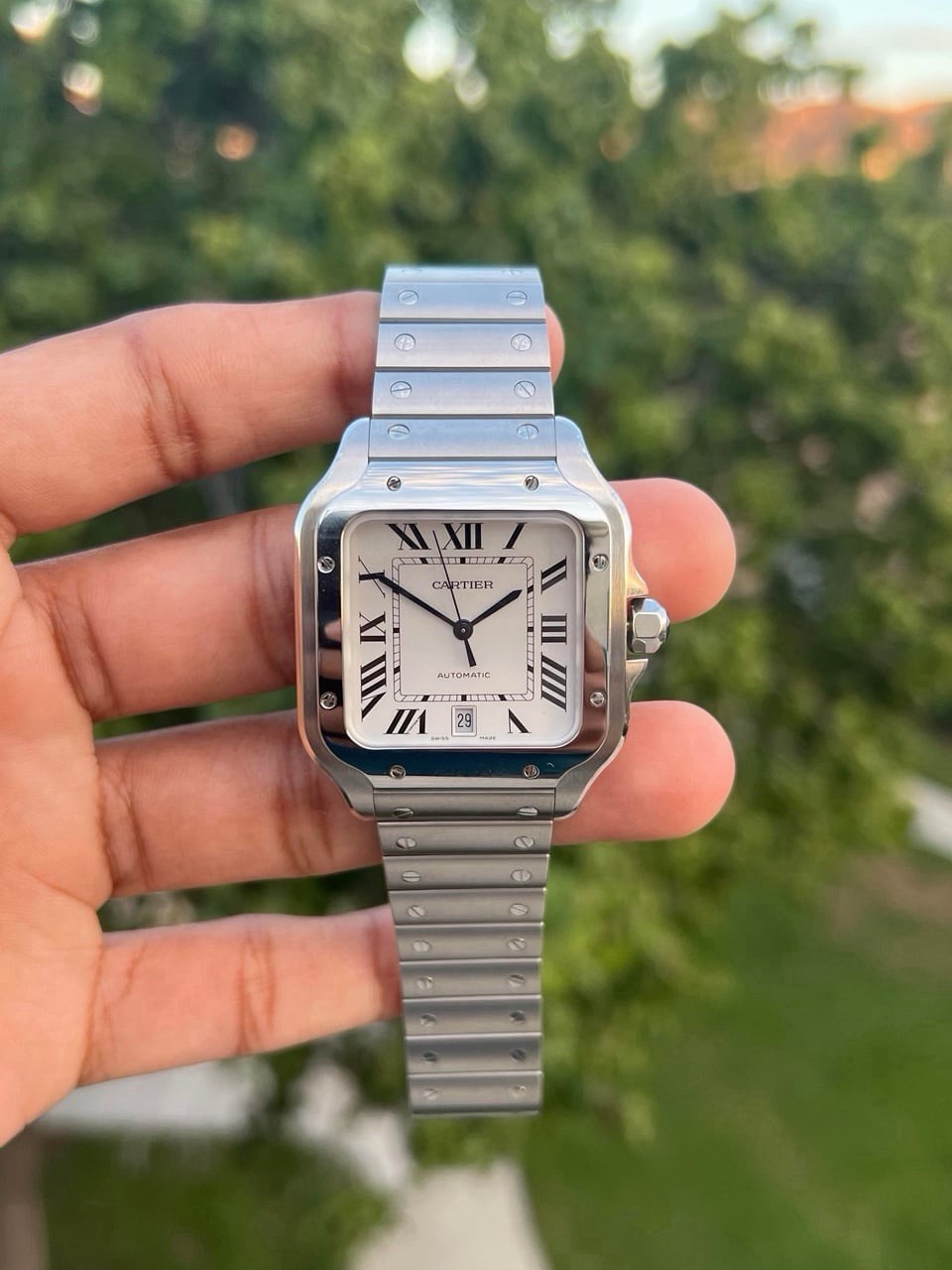 Cartier De Santos Full Set Large Immaculate S/S 40mm Full Service2025 Wssa0018