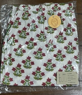 Printfresh Cropped Pajama Pants Poinsettia 6X