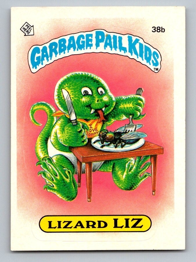 1985 Topps Garbage Pail Kids Series 1 #38b Lizard Liz Glossy