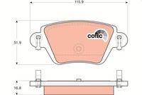 TRW Bremsbelagsatz Scheibenbremse Cotec GDB1525 FüR Jaguar Ford Renault Type BWY