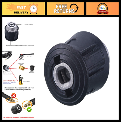 #ad Pressure Washer Adapter M22 14mm Female Fitting for Karcher Hose amp; Gun Connector $27.99