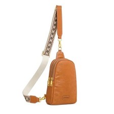 Leather Crossbody Bags for Women Sling Bag RFID Anti Theft Shoulder Cognac