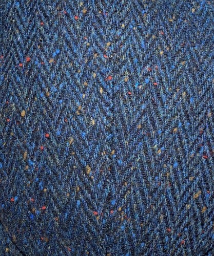 Borsalino Neil coppola piatta in lana, blu spigato BC2006HB0249.984A - Foto 4 di 16