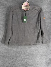 Orvis Sweatshirt Men 2XL Grey 1/4 Zip Heavyweight Sherpa Lined Long Sleeve