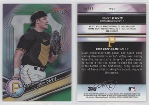 2022 Bowman's Best Top Prospects Green Refractor /99 Henry Davis #TP-21