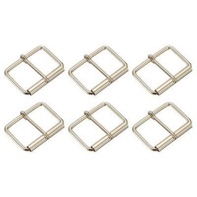 Roller buckles, 6pcs 45x30mm, 4mm thickness belt pin buckle, gold