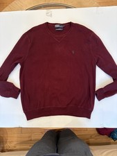 Polo Ralph Lauren Men  s Crew Neck Sweater- Size XL-dark Red-Pullover-Casual