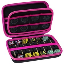 Case Compatible for 12 Darts, Steel Tip or Soft Tip Darts, Builtin Storage Tu...
