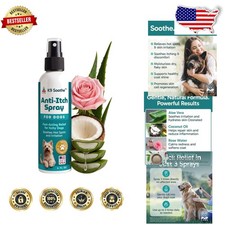 All-Natural Dog Skin Spray: K9 Soothe Anti Itch Relief, Hot Spots, Aloe, 4oz