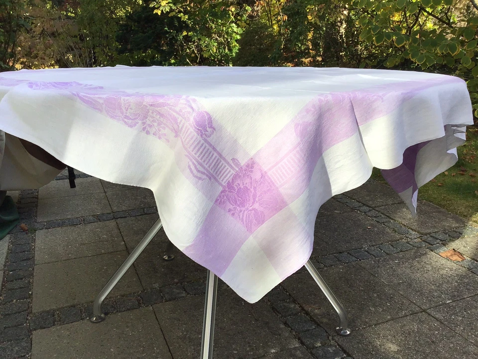Tischtuch/Tischdecke Antik Leinen 150 cm x 125 cm