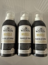 J.R. Watkins MUSCLE Pain Relief Spray Camphor  Natural 4oz 3 Pack Sku57