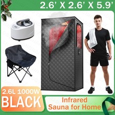 Updated Sauna Box For Home,Portable Steam Sauna W/Big Sauna Chair,Remote Control