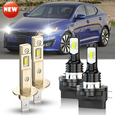6500K White H1+H11B LED Headlights Hi Lo Beam For Kia Optima 2011 2012 2013