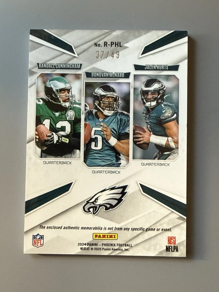 Parche triple regeneración Panini Phoenix Cunningham/McNabb/Hurts 2024/49  Foto 3 de 3