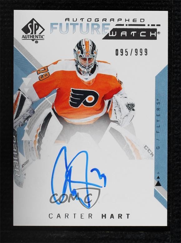 2018-19 SP Authentic Auto Future Watch 95/999 Carter Hart #227 Auto dk8