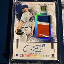 2025 Panini Impeccable RC Elegance AUTO/Jumbo Logo Patch #10/25 Christian Scott