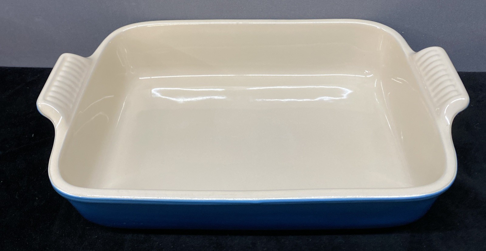 Le Creuset Stoneware Rectangular Casserole  Marseille Blue 13x10 Unused No Lid