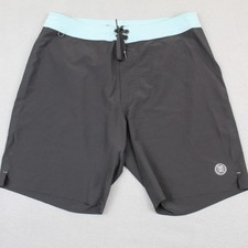 Roark Passage Boardshorts Mens 32 Black Blue Colorblock Swim Trunks Quick Dry