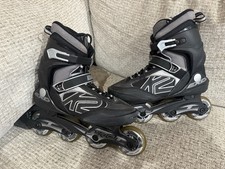 K2 EXO Mens 9 Black Silver Roller Blades Inline Skates