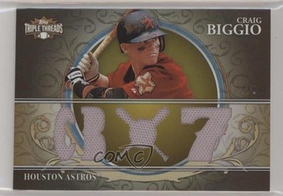 2013 Topps Triple Threads Relics Gold 7/9 Craig Biggio #TTR-CBI3 HOF 0c3