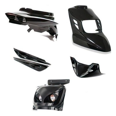 BCD RX Booster-Verkleidungskit 5-teilig Schwarz Für Yamaha 50 BWS EASY 2005-2020