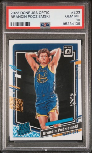2023 PANINI DONRUSS OPTIC #203 BRANDIN PODZIEMSKI ROOKIE RC PSA 10