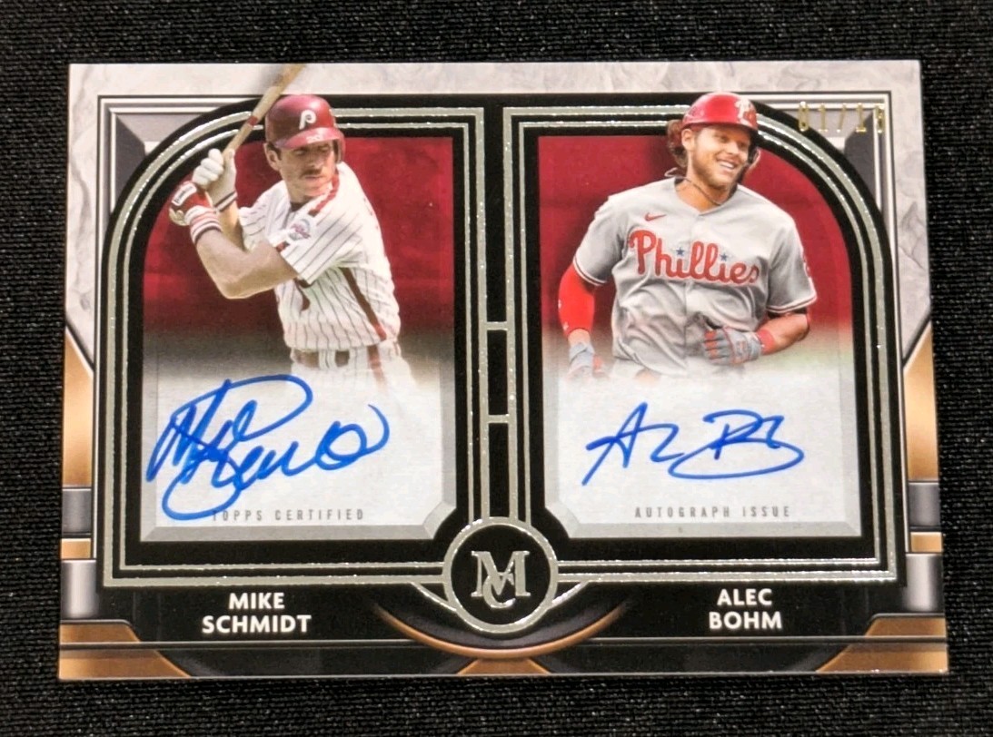 2021 Topps Museum Collection Mike Schmidt Alec Bohm 1 /15 DUAL 