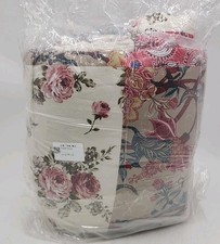 NEW 3 Piece Flower KING Patchwork Quilt Bedsspread Set Quilt w/2 Pillow Shams