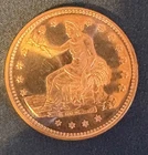 Seated Liberty Eagle Copper Round 1 oz AVDP .999 Fine Bullion Art Coin USA