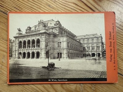 Fotografie Schwarz Weiß Oscar Kramer Wien Opernhaus Auf Karton Gut Erhalten