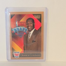 SkyBox 1990-91 Derrick Coleman #362 New Jersey Nets NBA Rookie Basketball Card. rookie card picture