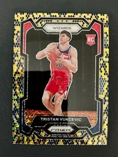2023-24 Panini Prizm Tristan Vukcevic #126 King Snake Rookie Wizards SSP