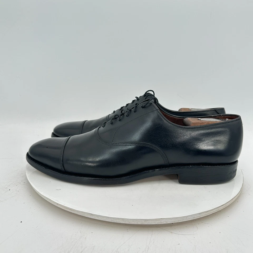 Allen Edmonds Park Avenue Men Size 9.5A Black Leather Cap Toe Oxford Dress Shoes - Image 2 of 4