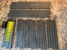 Lot of 7 TYCO Slot Car 9" Straight Lane Track Pieces 6701 6703 Terminal 6711