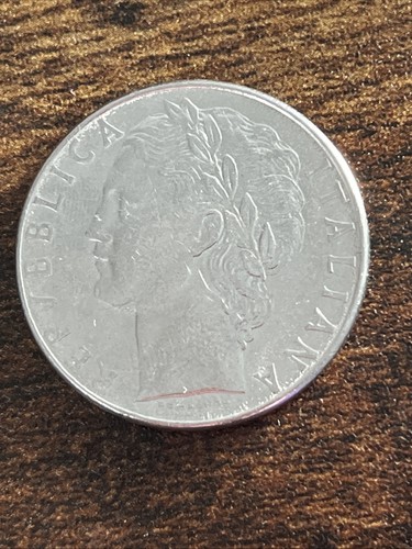 1983 Italien 100 Lire Edelstahl tatsächliche Münze TB1110* - Bild 2 von 2