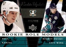 Paul Kariya 2002/03 Upper Deck Rookie Update Card #110 Anaheim Mighty Ducks /999. rookie card picture
