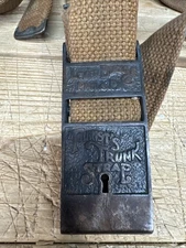 Antique Tourist's Trunk Strap Lock Luggage Lever Buckle Co Phila. PA No Key