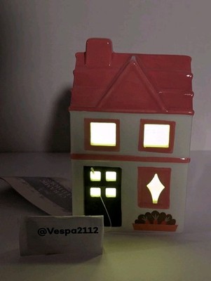 Target Bullseye Playground Easter House Light Up Village White Ceramic Spring 