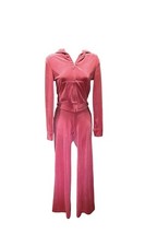 Juicy Couture OG Bling Pink Velour Juicy Logo Tracksuit Large NEW