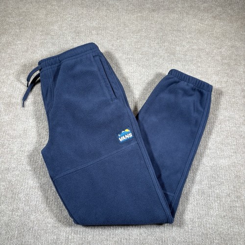 Vans Sweatpants Youth Boys Large Blue Polar Fleece Joggers Tapered Logo Skate - Picture 8 of 15